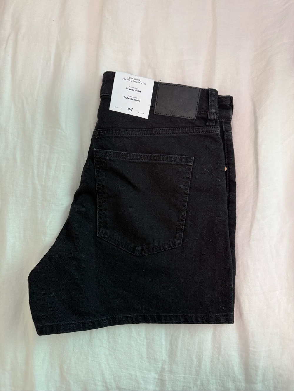 H&M Black High-Rise Jean Shorts